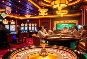 Experience thrilling games at NK88 casino, featuring vibrant slot machines and engaging poker tables.