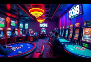 Engaging gaming scene at dittytalk.com showcasing players enjoying poker, slots, and sports betting.