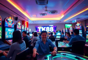 Explore the dynamic gaming atmosphere of tk88win.live with engaging players at various online betting tables.