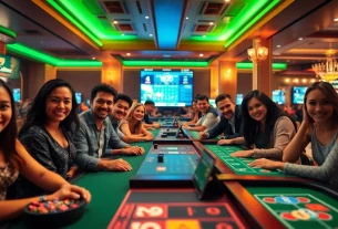 Engaging online gambling scene at stimmgewitter.org, showcasing diverse players at virtual casino tables.