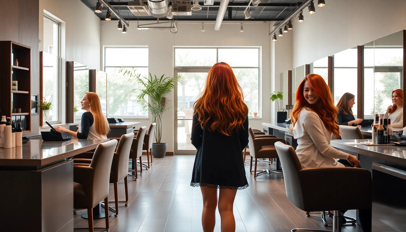 Best hair salon San Diego showcasing vibrant hair treatments in a welcoming interior.