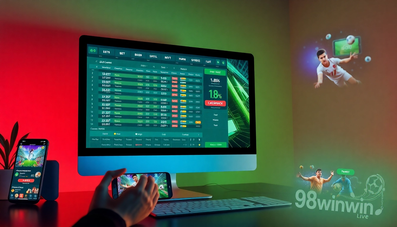 Engaging betting interface of 98winwin.live showcasing sports wagering excitement and user-friendly features.