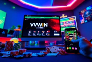 Exciting online gaming setup with VVVWIN's website vvvwin88.live and casino elements.
