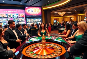 Players enjoying a thrilling casino experience at https://nk88net.com/, engaging in roulette and betting excitement.