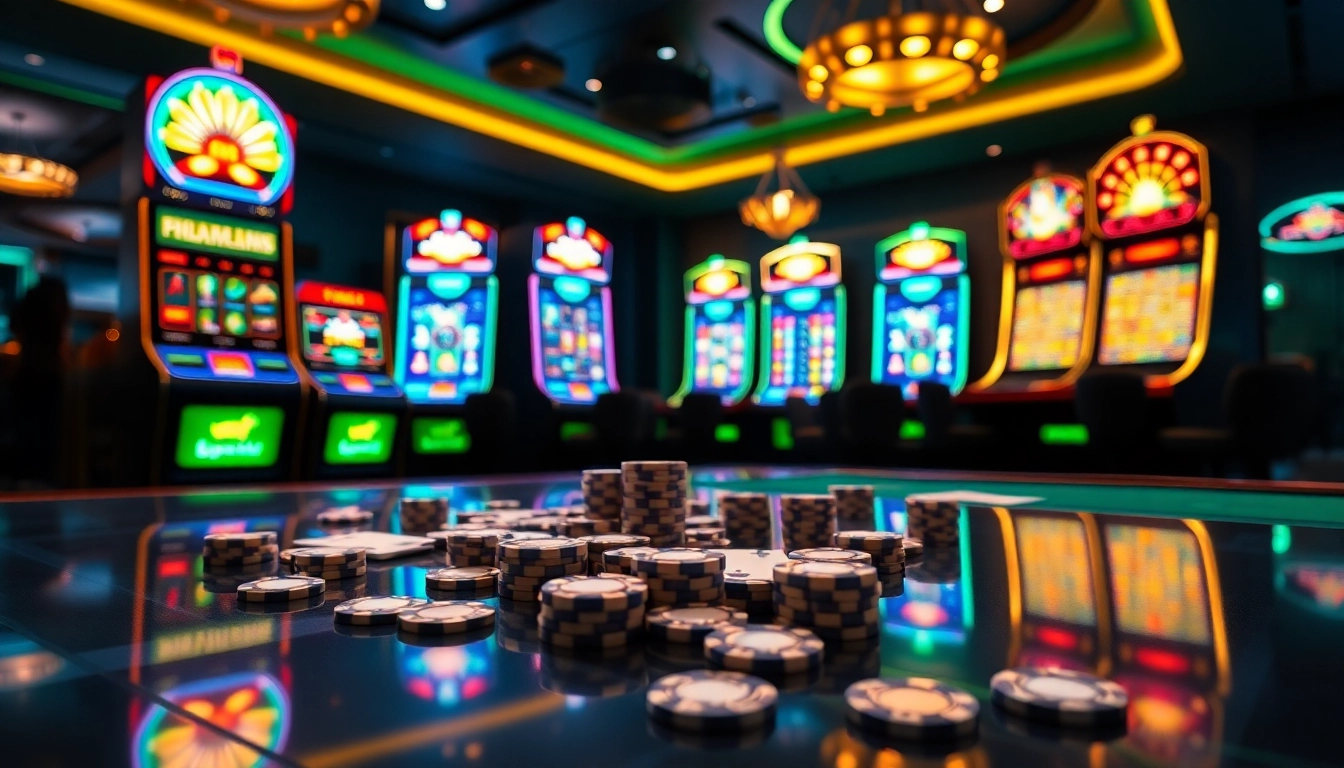 Experience thrilling online gaming at https://bong88.casa/ with vibrant casino tables and immersive atmosphere.